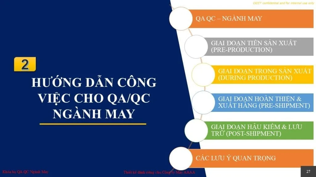 QA QC Ngành May | Khóa học Quản Lý Chất Lượng