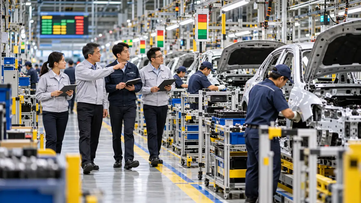 Đội ngũ cải tiến thực hiện Gemba theo phương thức Toyota và Toyota Production System